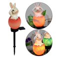thumbnail image 2 of Escultura de luces solares resistente a la intemperie IP65 impermeable forma naranja Zulema Luces de césped, 2 of 8
