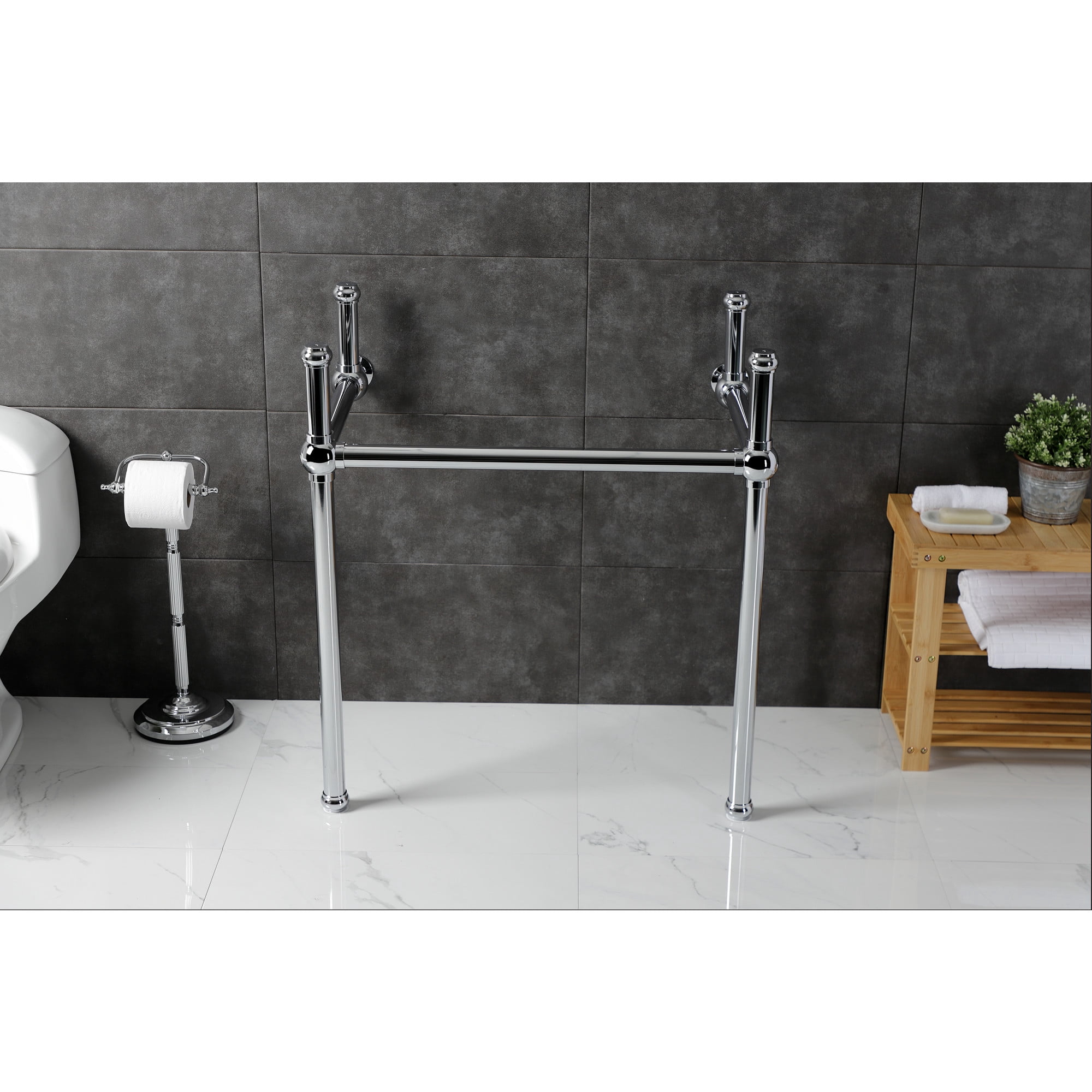 Kingston Brass VBH281833C Brass Console Wall Mount Sink Legs, Polished Chrome