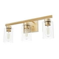 thumbnail image 2 of Hunter - Hartland 3-light Alturas Gold, Medium Size Vanity Light, Dimmable, Transitional Style, for Bedrooms, Dining, Living Rooms - 13078, 2 of 6
