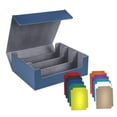 thumbnail image 3 of TISHITA Card Deck Box Magnetics Closure Sturdy Organizer Container Game Card Storage Blue Lining Gray, 3 of 8