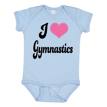 

Inktastic I Love Gymnastics Gift Baby Girl Bodysuit