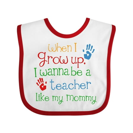 

Inktastic Teacher Like Mommy Gift Baby Boy or Baby Girl Bib
