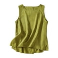 thumbnail image 1 of AherBiu Débardeurs pour Femmes Ample Décontracté Couleur Unie Camisole Basique Sans Manches Col Rond Confortable, 1 of 3