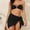 Black, variant on Swimsuit Sets for Women Gauze Skirt Bikini Sexy Solid Color Bathing Suit Tube Top 8 Piece Split Swimwear Set