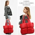thumbnail image 5 of Kukuzhu Puffer Tote Bag, Soft Puffy Bags for Women Light Winter Down Cotton Padded Quilted Tote Bag Shoulder Handbag Purse, 5 of 7