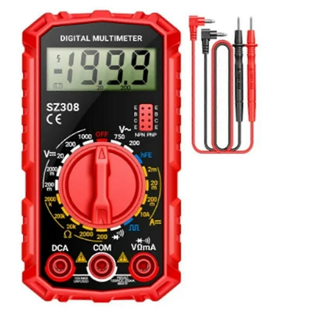 SZ308 Square Wave Digital Tester 1999Counts HFE Triode Buzzer Multimeter Voltage 10ACurrent Multim