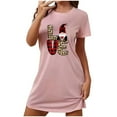thumbnail image 2 of Sakmal Lightweight Mumu Nightgowns for Women Playful Oversized Pink Nightshirt Graphic Crew Neck Short Short Sleeve Nightgowns S-2XL, 2 of 5