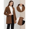 thumbnail image 2 of Abrigo para Mujer con Solapa y Botones Abrigo de Invierno marrón XS, 2 of 5