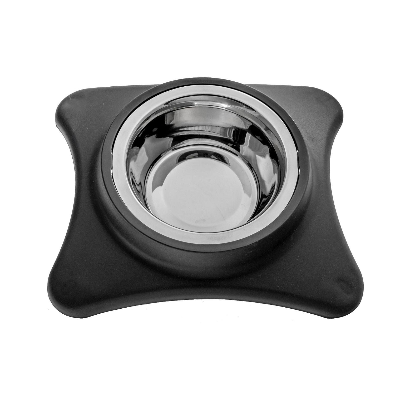 IH Casa Decor Bol À Animal De Compagnie En Acier Inoxydable Avec Gris De Support - Ensemble De 2