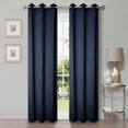 thumbnail image 6 of Superior Shimmer Blackout Curtains, Grommet Header, Set of 2, 42" X 84", Navy Blue, 6 of 6