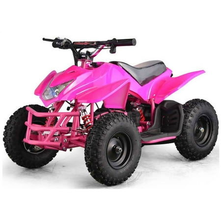 MotoTec 24V Kids Battery Powered ATV Four Wheeler Titan V5 Pink