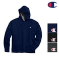 thumbnail image 3 of Champion Men's Big & Tall Pullover Fleece Hoodie (3XLT) with Men’s Big & Tall Short Sleeve Script Tee Shirt (3XLT) Bundle Set (Navy), 3 of 6