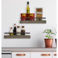 thumbnail image 4 of Melannco Set of 2 18-inch Distressed Grey with Metal Railing Shelf, 4 of 7