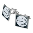 thumbnail image 1 of Westworld Delos Logo Square Cufflink Set - Silver or Gold, 1 of 6