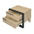 thumbnail image 3 of Accent Table with a Pull Out Tray and 2 Storage Drawers Brown and Black, 3 of 5