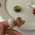 thumbnail image 3 of Lerpwige Contemporary Resin Band Ring Arc Shape Comfortable Fit Multiple Colors Stylish Material Gift, 3 of 8