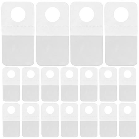 

NUOLUX 200pcs Hanging Sticker Hooks Self Adhesive Hooks Clear Display Hanging Tabs