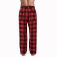 thumbnail image 4 of Mens Plaid Pajama Pants Big And Tall Bottoms Red Pants Cotton Baggy Holiday Plaid Pants Sleeping Loungewear, 4 of 8