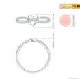 thumbnail image 4 of ANGARA Natural Diamond Criss Cross Heart Promise Ring in 14K White Gold for Women (Size-1mm| Color-G| Clarity-VS2) | April Birthstone, Anniversary, Jewelry Gift for Women | Natural Diamond Ring, 4 of 10