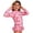 1-Pink1182, variant on Tiijoy Girls 3-Piece Strawberry Print Bikini Swimsuit with Long Sleeve Zip-Up Rash Guard, Sizes 3-7