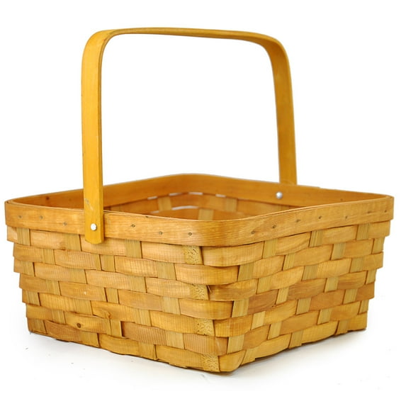 Square Weave Swing Handle Basket - Large 10in