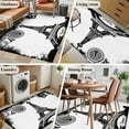thumbnail image 5 of 3'x5' Area Rugs, Vintage Paris Indoor Outdoor Area Rug for Living Room Bedroom, Chic Shabby Retro Landscape Black White Washable Bathroom Rugs Kitchen Floor Carpet Mats Home Decor Aesthetic, 5 of 8