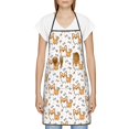 thumbnail image 3 of Rocae Corgi with Hearts for Kitchen Aprons for Women Adjustable Cooking Kitchen Chef Apron for Men with Pockets, 3 of 7