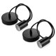 thumbnail image 1 of Juego de 2 lámparas colgantes de metal, portalámparas E27 con cable, cable de caída de 100 cm, cable de suspensión, ideal para iluminación de techo, color negro, 1 of 5