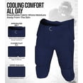 thumbnail image 2 of Exxact Sports Proline Youth Integrated Football Pants with 7 Flex Pads, Lightweight Football Practice Pants for Protection (Y2XS, Navy Blue), 2 of 7