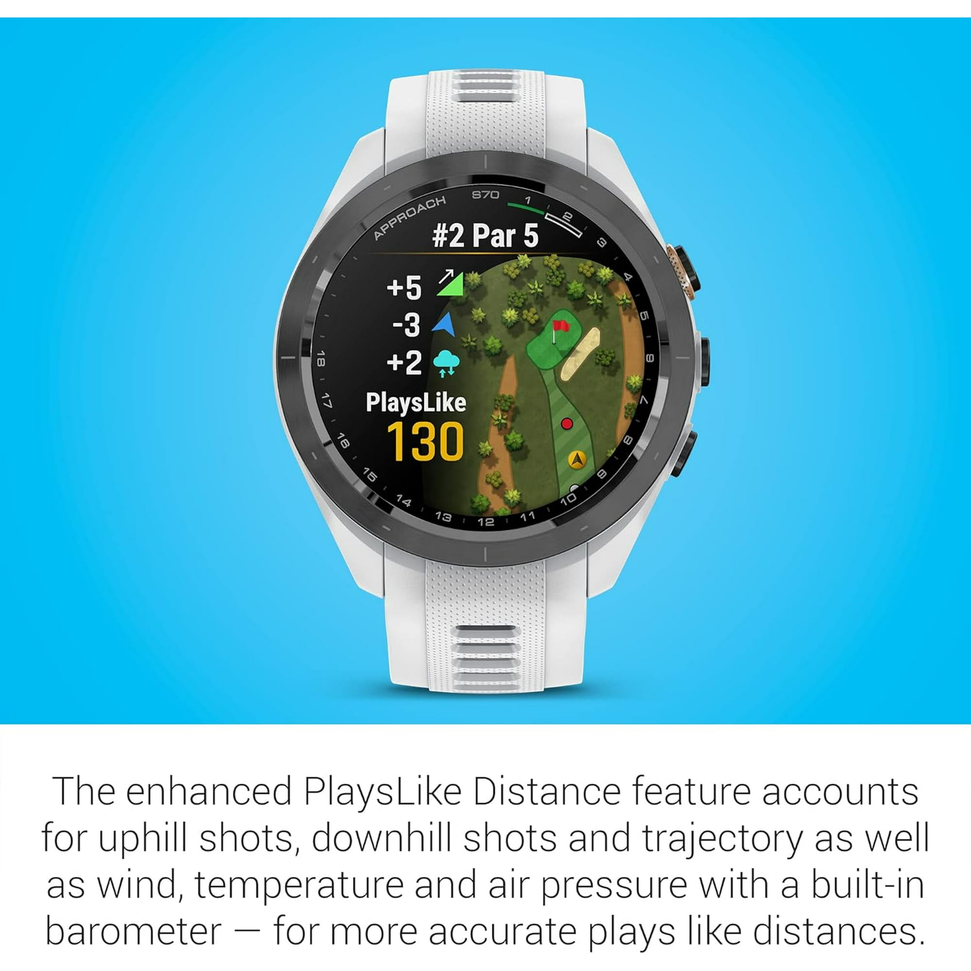 Garmin Approach S70, 42mm, Premium GPS Golf Watch, White (Open Box