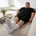 thumbnail image 6 of FREEYOKA Men Diabetic Socks 9-11 Extra Wide Seamless Non Binding Loose Fit Top Socks , 3 Pairs,WHITE, 6 of 6