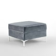 thumbnail image 6 of Inge Grey Velvet Storage Ottoman - , ,, 6 of 9