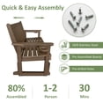 thumbnail image 5 of Mosbrisa Poly Lumber Patio Glider, HIPS Material Weather-Resistant Swing Bench for Outdoor Porch Garden (Deep Brown, 2-Seater), 5 of 8