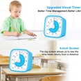 thumbnail image 2 of Manual de estudio para estudiantes de Blue Children, reloj despertador con temporizador visual, temporizador de cocina con cubierta protectora, administrador de tiempo, 2 of 7