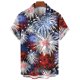 thumbnail image 3 of Camisa hawaiana con estampado 3D de fuegos artificiales de Feliz Año Nuevo para hombre, camisas de manga corta con solapa para vacaciones de verano, blusas casuales cómodas y elegantes, ropa, 3 of 5
