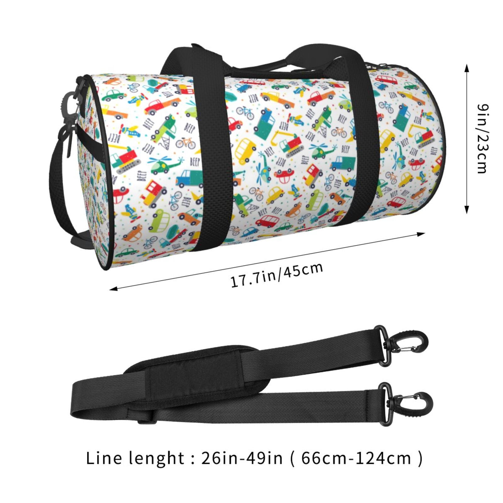 Vsdgher Transport1 45L Foldable Duffel Bag, Sports Gym Bag,Overnight Bag, Portable Weekender Bag for Airplanes
