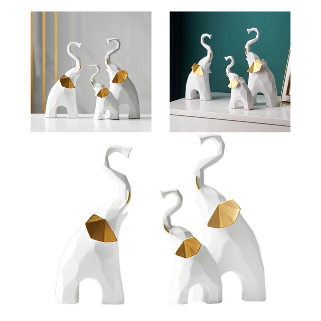 Juego de 3 Piezas Decoración de Estatua de Adornos Coleccionables perfecl escultura artesanal blanco