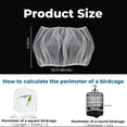 thumbnail image 3 of Bird Cage Cover, Seed Catcher Skirt, Mesh Bird Cage Seed Catcher Skirt, Breathable White Anti-Splash Guard Prevents Seeds and Feather Mess for Round Birdcages(L), 3 of 9