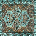 thumbnail image 1 of Ahgly Company Indoor Square Persian Light Blue Traditional Area Rugs, 6' Square, 1 of 4