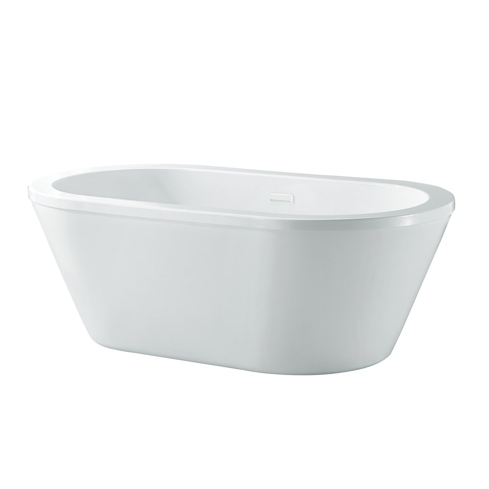 Ove Decors Kaylee 63 in. White Freestanding Bathtub