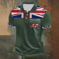 thumbnail image 2 of Bibifish Mens Polo Shirts Short Sleeve Falklands War Text Map UK Flag Print Casual Shirts Classic Fit Daily Tops, 2 of 3