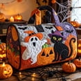 thumbnail image 2 of Halloween Tote Bags for Women Cute Cat Pumpkin 3D Printed Purse Hobo Bag for Travel and Work Trendy Halloween Handbags(02_Dark Purple,18英寸 x 9英寸 x 9英寸), 2 of 3