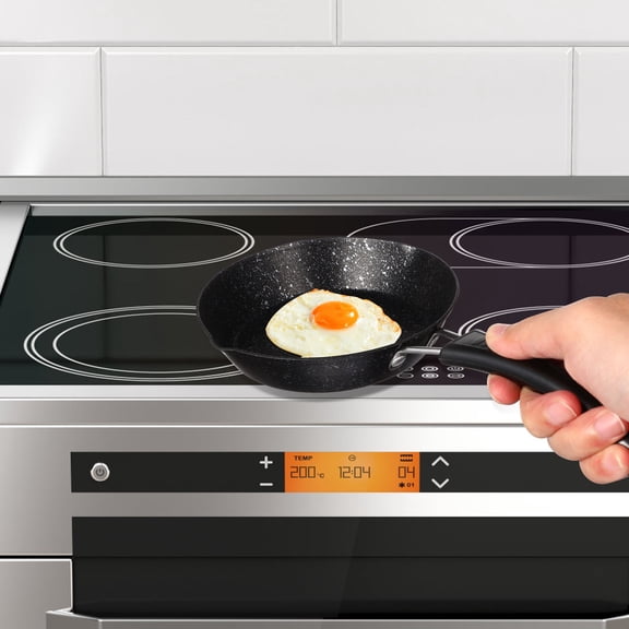 DEEPCRAFF Frying Pan with Non-Stick for Easy Breakfast Cooking and Everyday Use
