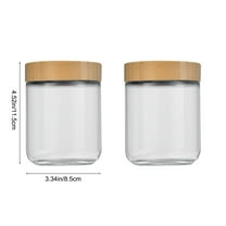 Qiweii Large Capacity Glass jars with Airtight Lids, Overnight Oats Containers with Lids, Wide mouth Mason Salad jars, Glass Food Storage Containers for Snacks Yogurt Spice Sugar