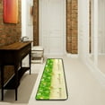 thumbnail image 3 of SKYSONIC 2'X6' St Patrick Shamrock Runner Rug with Rubber Backing, Golden Coins Clovers Non Slip Entryway Rug Runner Washable Soft Area Rug Carpet for Hallway Bedroom Kitchen Decor, 3 of 6