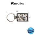 thumbnail image 3 of Horses Stunning Background Metal Rectangle Keychain, 3 of 7