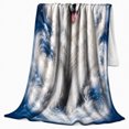 thumbnail image 2 of Happy Samoyed Dreamy Stars Pumpkins, Festive Pet Portrait Pattern, Warm Flannel Blanket for Living Room and Reading Nook, Dog Lovers Thanksgiving Gift, Pet Lover Home Decor, 2 of 9