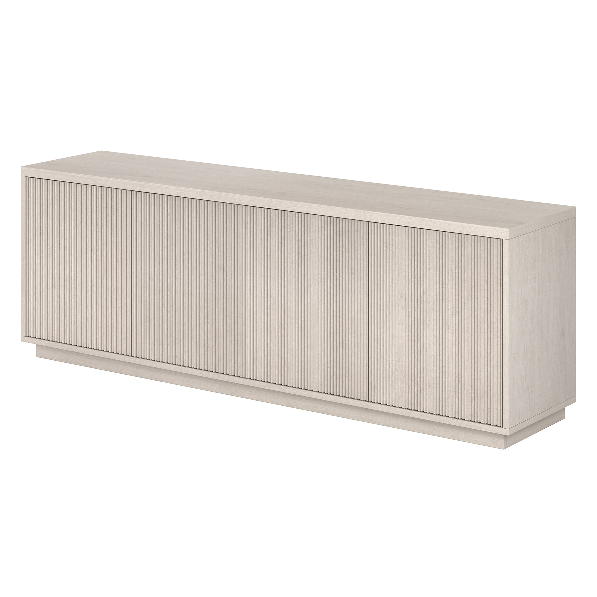 Evelyn&Zoe Hanson Rectangular TV Stand for TV's up to 75", Alder White