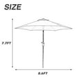 thumbnail image 3 of Ainfox  9ft Outdoor Patio Umbrella Without Base for Garden, Patio, Swimming Pool Brown, 3 of 5