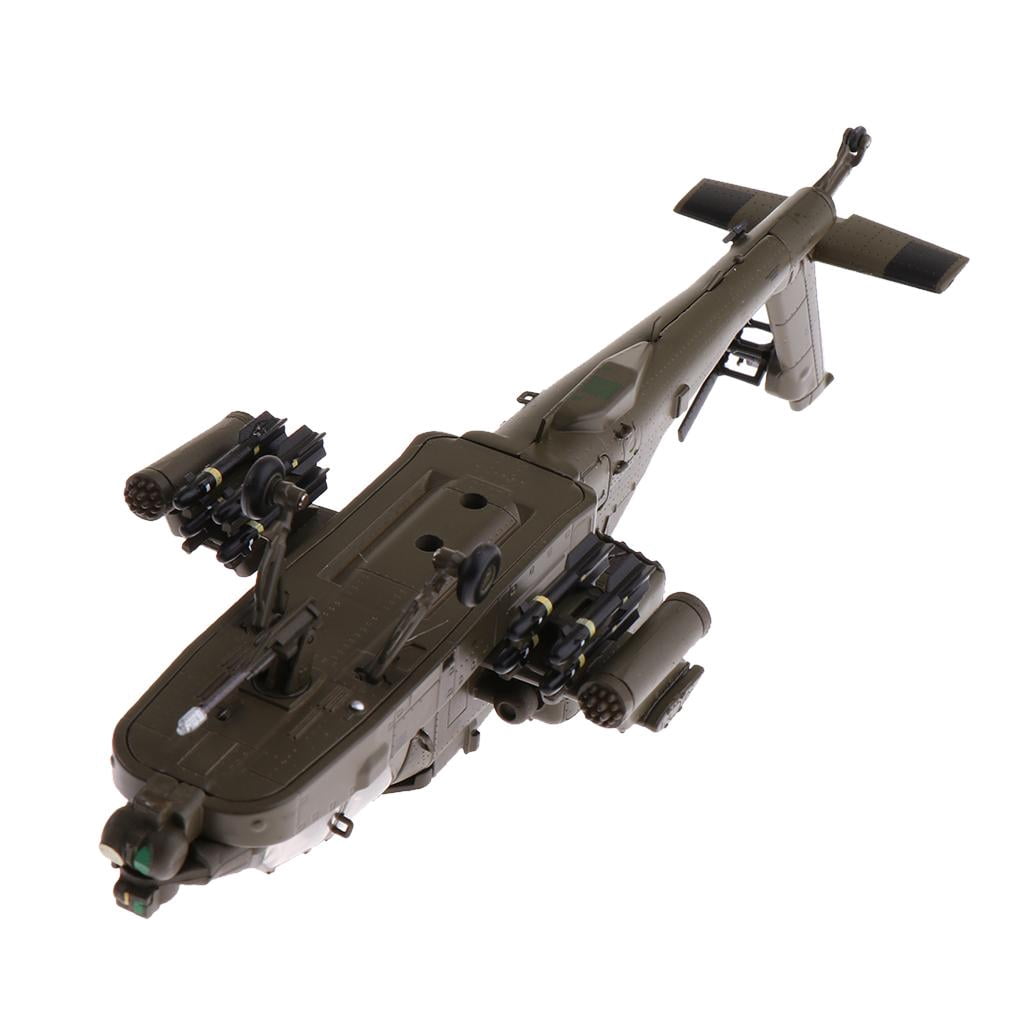 Modelo De Helicóptero Apache De Diecast Con Luz Y Sonido – Juguete Militar De Aleación Con Soporte De Exhibición – Hélice Giratoria Y Cabina Abrible – Regalo Para Coleccionistas Y Aficionados